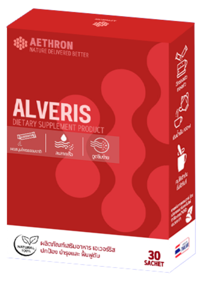 Aethron Alveris dietary supplement box for daily liver support and metabolic balance