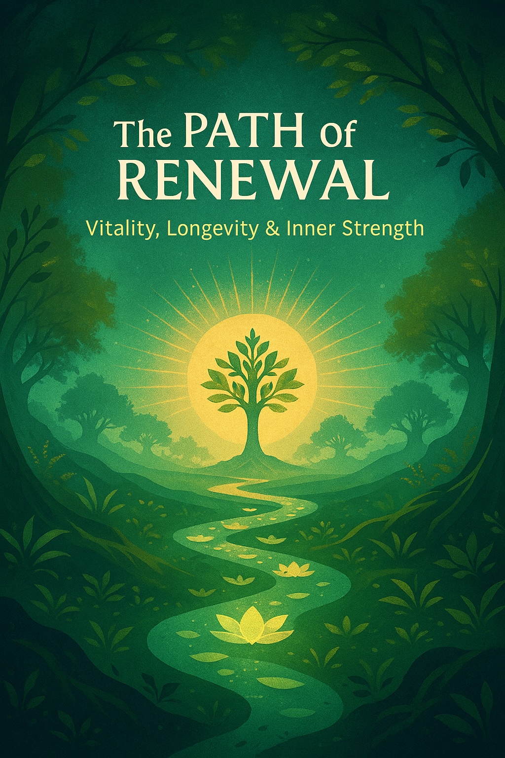 Illustration representing vitality and long-term wellbeing through natural elements and balanced forms<br />
